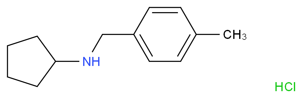 N-(4-Methylbenzyl)cyclopentanamine hydrochloride_分子结构_CAS_70000-57-6)