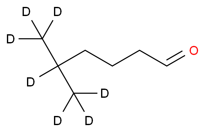 5-(<sup>2</sup>H<sub>3</sub>)methyl(5,6,6,6-<sup>2</sup>H<sub>4</sub>)hexanal_分子结构_CAS_947141-18-6