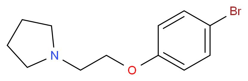 1-[2-(4-bromophenoxy)ethyl]pyrrolidine_分子结构_CAS_1081-73-8