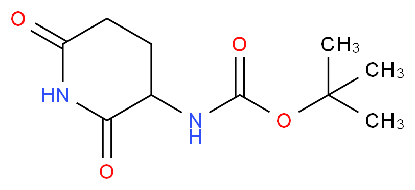 tert-butyl N-(2,6-dioxopiperidin-3-yl)carbamate_分子结构_CAS_31140-42-8