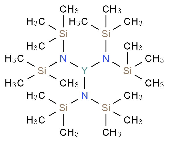 2,2,6,6-tetramethyl-N,N,3,5-tetrakis(trimethylsilyl)-3,5-diaza-2,6-disila-4-yttraheptan-4-amine_分子结构_CAS_41836-28-6