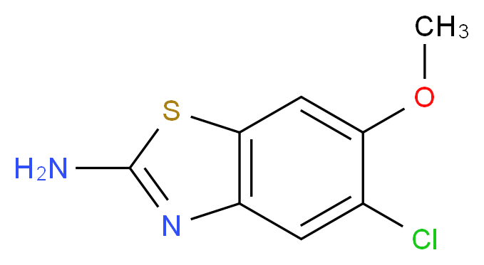 5-chloro-6-methoxy-1,3-benzothiazol-2-amine_分子结构_CAS_74821-70-8