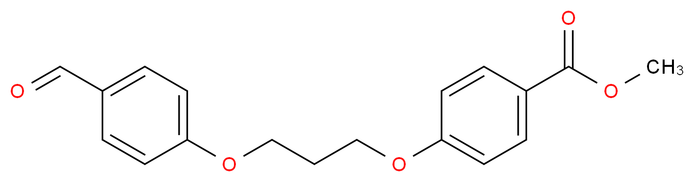 methyl 4-[3-(4-formylphenoxy)propoxy]benzoate_分子结构_CAS_937602-00-1