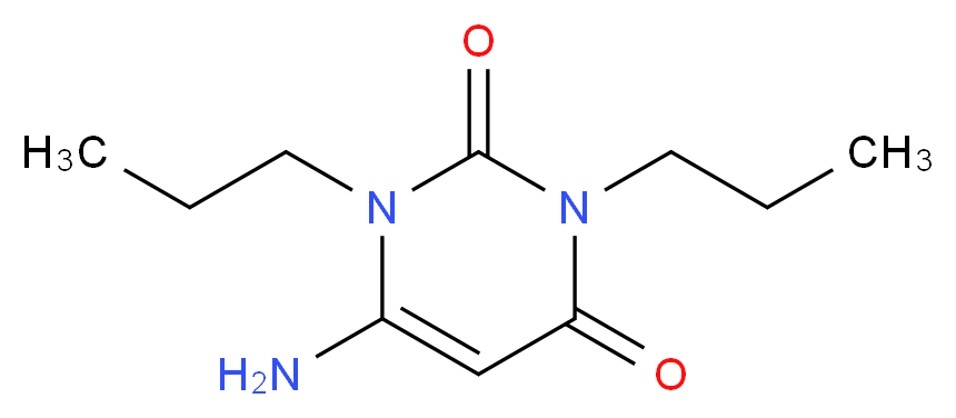 6-amino-1,3-dipropyl-1,2,3,4-tetrahydropyrimidine-2,4-dione_分子结构_CAS_41862-14-0