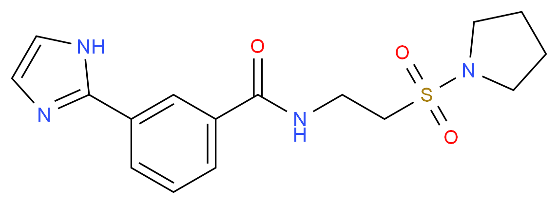 3-(1H-imidazol-2-yl)-N-[2-(pyrrolidin-1-ylsulfonyl)ethyl]benzamide_分子结构_CAS_)