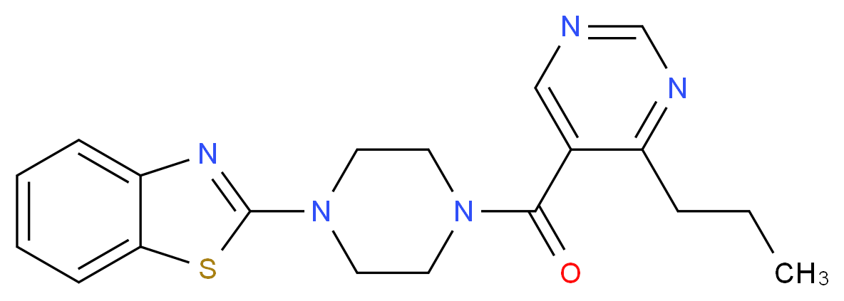 2-{4-[(4-propyl-5-pyrimidinyl)carbonyl]-1-piperazinyl}-1,3-benzothiazole_分子结构_CAS_)