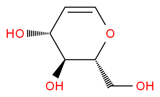 (2R,3S,4R)-2-(HydroxyMethyl)-3,4-dihydro-2H-pyran-3,4-diol_分子结构_CAS_13265-84-4)