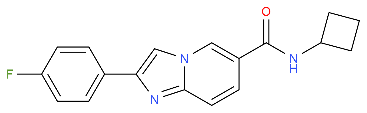 N-cyclobutyl-2-(4-fluorophenyl)imidazo[1,2-a]pyridine-6-carboxamide_分子结构_CAS_)