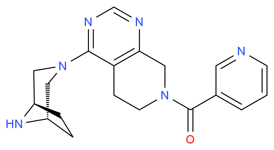 4-[(1R*,5S*)-3,8-diazabicyclo[3.2.1]oct-3-yl]-7-(pyridin-3-ylcarbonyl)-5,6,7,8-tetrahydropyrido[3,4-d]pyrimidine_分子结构_CAS_)