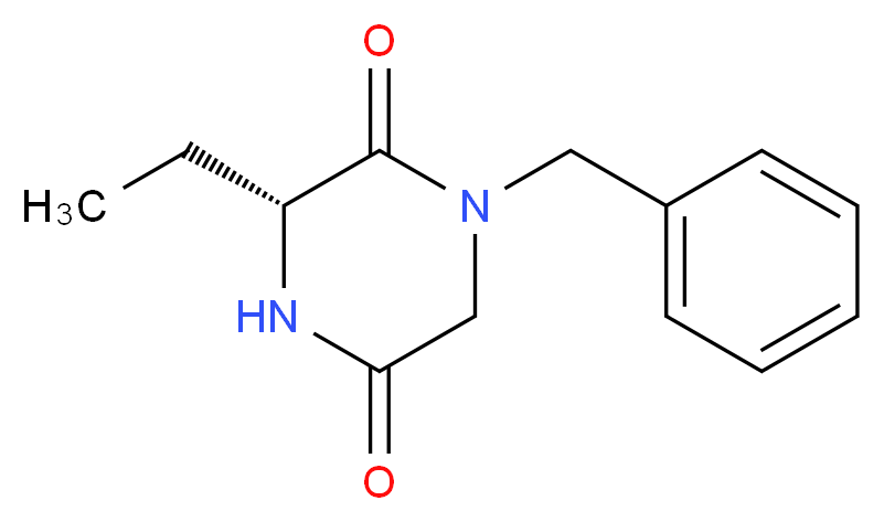 (3R)-1-benzyl-3-ethylpiperazine-2,5-dione_分子结构_CAS_347195-54-4