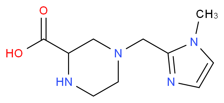 4-[(1-methyl-1H-imidazol-2-yl)methyl]piperazine-2-carboxylic acid_分子结构_CAS_)