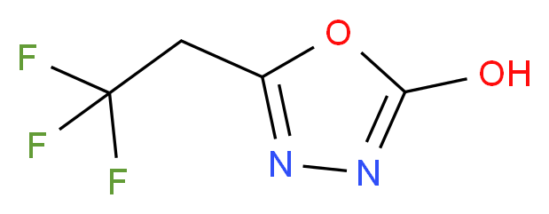 5-(2,2,2-trifluoroethyl)-1,3,4-oxadiazol-2-ol_分子结构_CAS_1243250-21-6