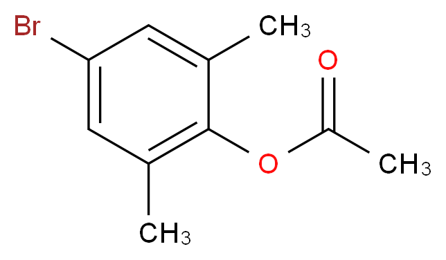 4-bromo-2,6-dimethylphenyl acetate_分子结构_CAS_60041-68-1)