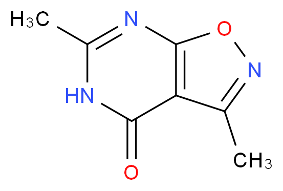 3,6-dimethyl-4H,5H-[1,2]oxazolo[5,4-d]pyrimidin-4-one_分子结构_CAS_35258-88-9