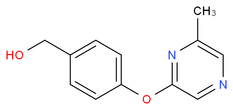 4-[(6-Methylpyrazin-2-yl)oxy]benzyl alcohol 97%_分子结构_CAS_906353-02-4)