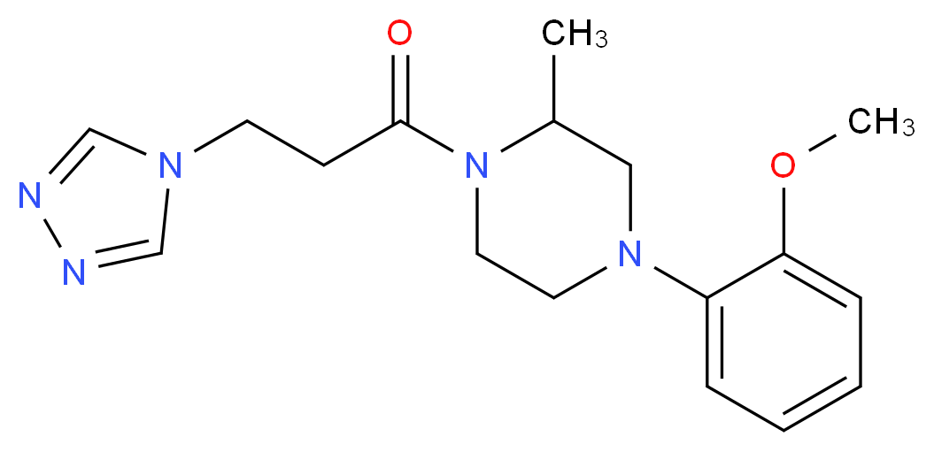 4-(2-methoxyphenyl)-2-methyl-1-[3-(4H-1,2,4-triazol-4-yl)propanoyl]piperazine_分子结构_CAS_)