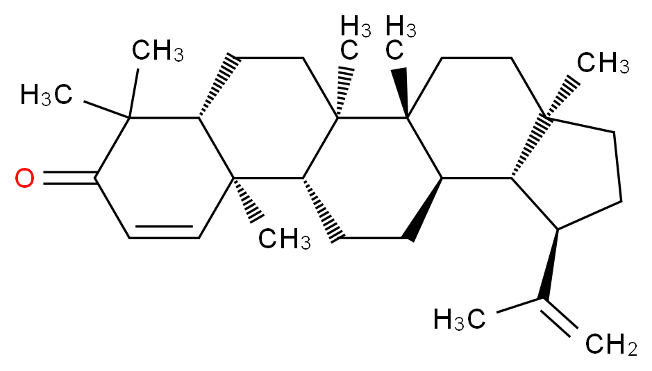 (1R,2R,5R,8R,9R,10R,13R,14R,19R)-1,2,5,14,18,18-hexamethyl-8-(prop-1-en-2-yl)pentacyclo[11.8.0.0<sup>2</sup>,<sup>1</sup><sup>0</sup>.0<sup>5</sup>,<sup>9</sup>.0<sup>1</sup><sup>4</sup>,<sup>1</sup><sup>9</sup>]henicos-15-en-17-one_分子结构_CAS_6610-55-5