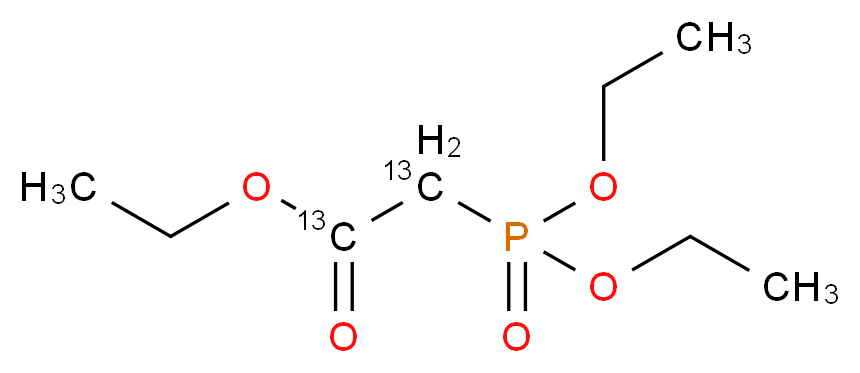 ethyl 2-(diethoxyphosphoryl)(1,2-<sup>1</sup><sup>3</sup>C<sub>2</sub>)acetate_分子结构_CAS_100940-60-1