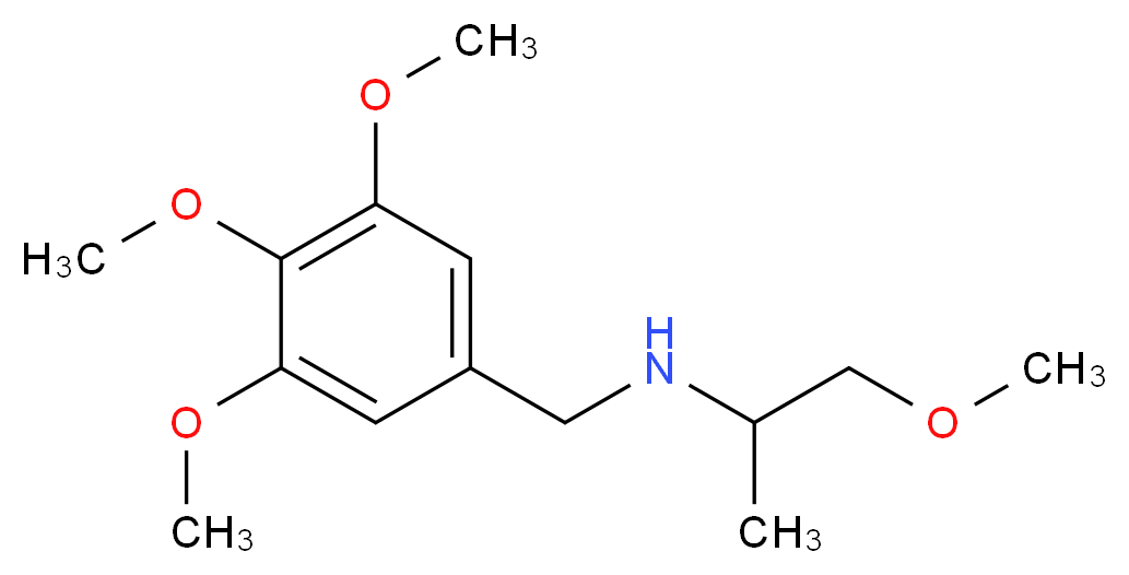 (2-methoxy-1-methylethyl)(3,4,5-trimethoxybenzyl)amine_分子结构_CAS_356092-66-5)