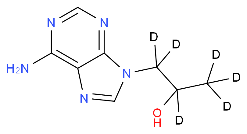 9-[2-(Hydroxypropyl-d6] Adenine_分子结构_CAS_1020719-54-3)