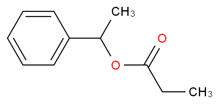 1-phenylethyl propanoate_分子结构_CAS_122-70-3