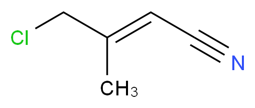 (2E)-4-chloro-3-methylbut-2-enenitrile_分子结构_CAS_4450-34-4