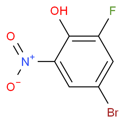 4-Bromo-2-fluoro-6-nitrophenol 97%_分子结构_CAS_320-76-3)