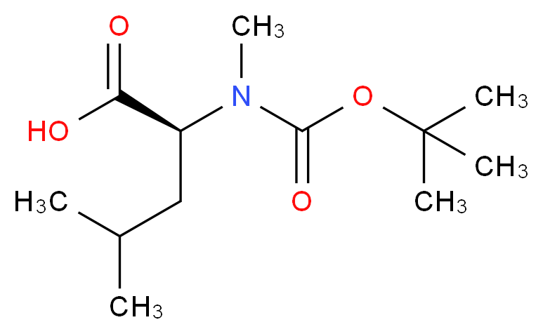 Boc-N-Me-Leu-OH_分子结构_CAS_53363-89-6)