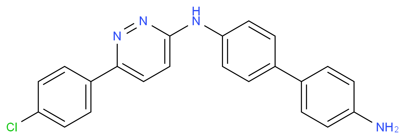 N-[4-(4-aminophenyl)phenyl]-6-(4-chlorophenyl)pyridazin-3-amine_分子结构_CAS_901773-91-9