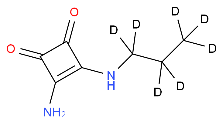 3-Amino-4-(propylamino)-3-cyclobutene-1,2-dione-d7_分子结构_CAS_)