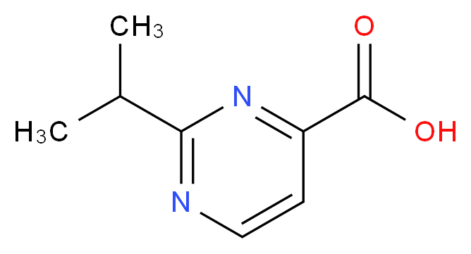 2-(propan-2-yl)pyrimidine-4-carboxylic acid_分子结构_CAS_1060817-57-3