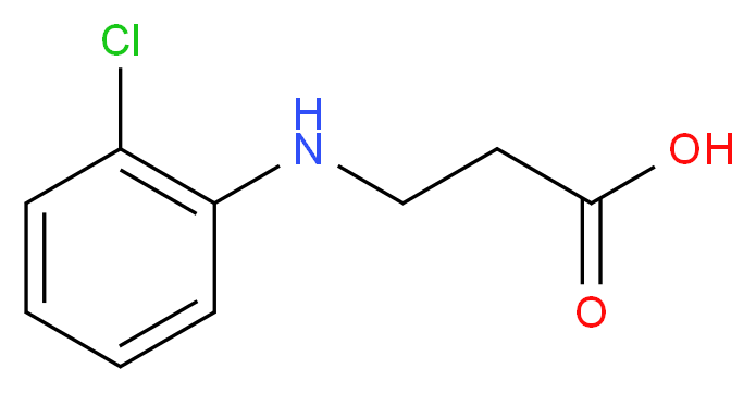 3-[(2-chlorophenyl)amino]propanoic acid_分子结构_CAS_21617-10-7