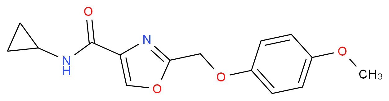 N-cyclopropyl-2-[(4-methoxyphenoxy)methyl]-1,3-oxazole-4-carboxamide_分子结构_CAS_)