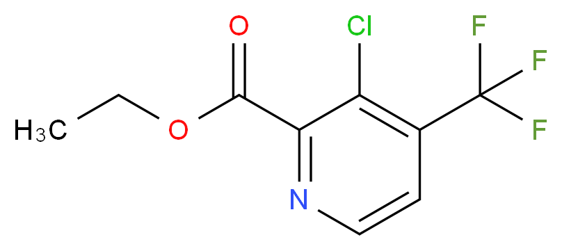 Ethyl 3-chloro-4-(trifluoromethyl)-2-pyridinecarboxylate_分子结构_CAS_)