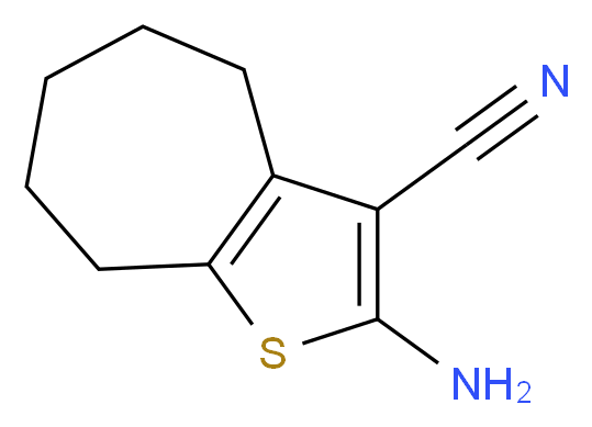 2-Amino-5,6,7,8-tetrahydro-4H-cyclohepta-[b]thiophene-3-carbonitrile_分子结构_CAS_)