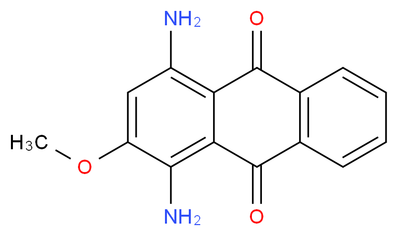  1,4-diamino-2-methoxy-9,10-anthracenedione_分子结构_CAS_2872-48-2)