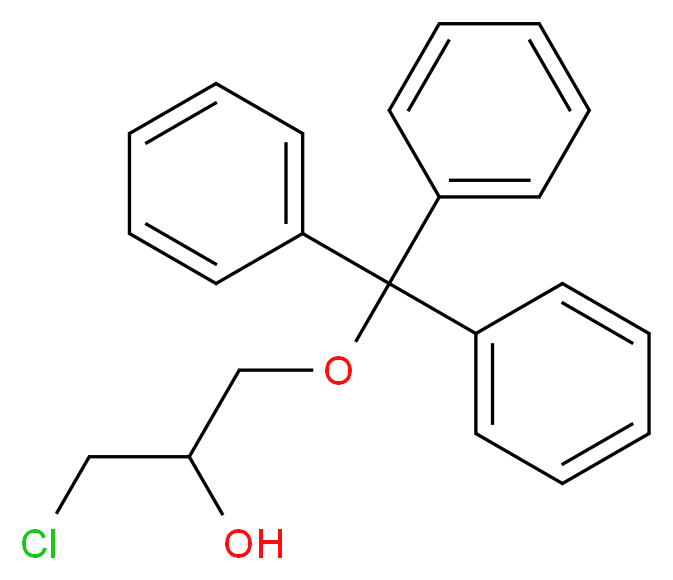 1-chloro-3-(triphenylmethoxy)propan-2-ol_分子结构_CAS_69161-74-6