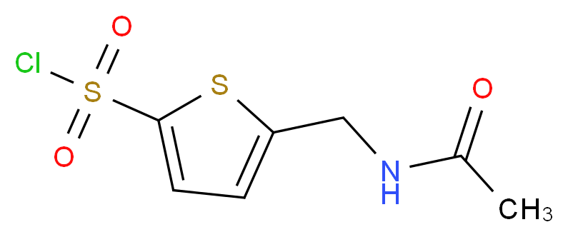 5-(acetamidomethyl)thiophene-2-sulfonyl chloride_分子结构_CAS_859491-07-9