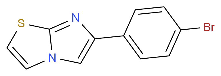 6-(4-溴苯基)咪唑[2,1-b-1,3]噻唑_分子结构_CAS_7120-13-0)