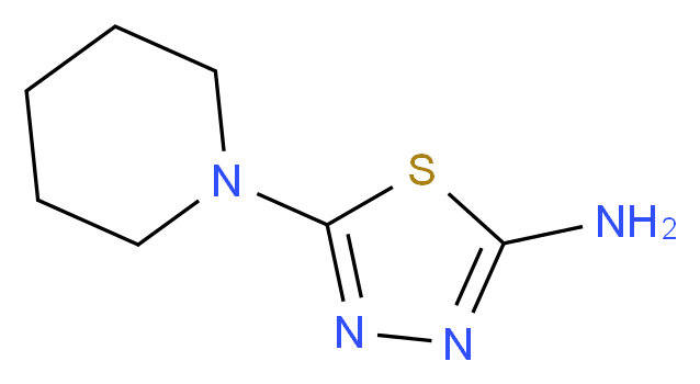 5-piperidin-1-yl-1,3,4-thiadiazol-2-amine_分子结构_CAS_71125-46-7)