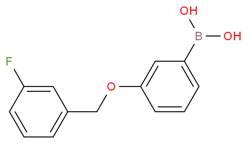 3-(3′-氟苄氧基)苯基硼酸_分子结构_CAS_1072951-62-2)