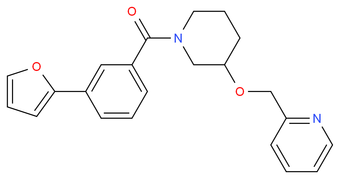 2-[({1-[3-(2-furyl)benzoyl]-3-piperidinyl}oxy)methyl]pyridine_分子结构_CAS_)