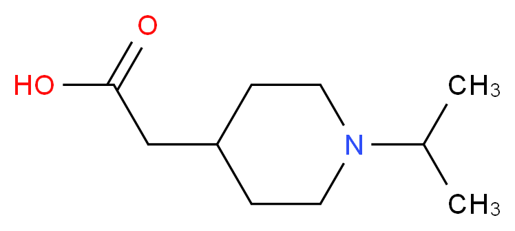 2-[1-(propan-2-yl)piperidin-4-yl]acetic acid_分子结构_CAS_754183-67-0