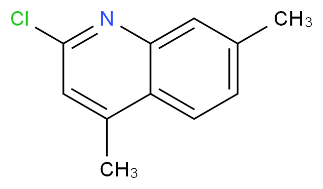 2-chloro-4,7-dimethylquinoline_分子结构_CAS_88499-92-7)