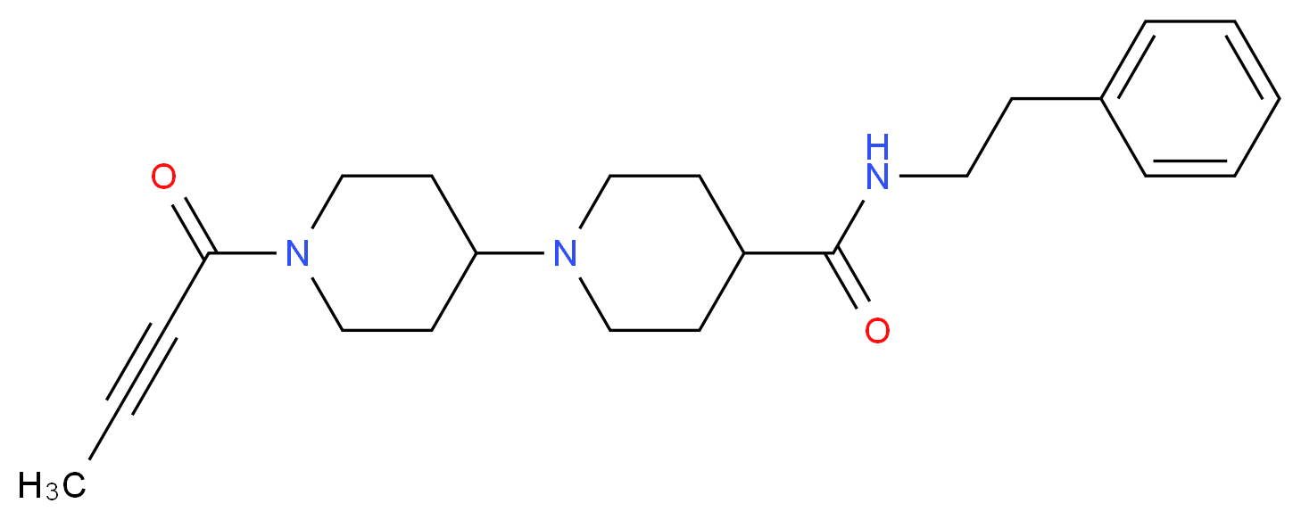 1'-(2-butynoyl)-N-(2-phenylethyl)-1,4'-bipiperidine-4-carboxamide_分子结构_CAS_)