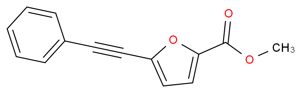 methyl 5-(2-phenyleth-1-ynyl)-2-furoate_分子结构_CAS_130423-85-7)