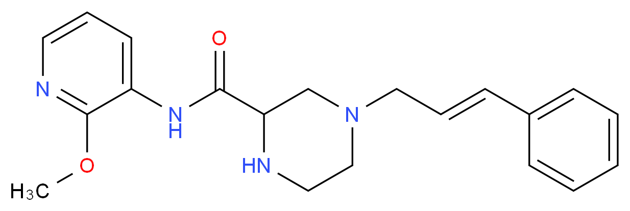 N-(2-methoxy-3-pyridinyl)-4-[(2E)-3-phenyl-2-propen-1-yl]-2-piperazinecarboxamide_分子结构_CAS_)