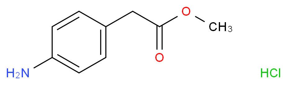 methyl 2-(4-aminophenyl)acetate hydrochloride_分子结构_CAS_83528-16-9