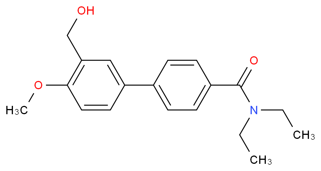 N,N-diethyl-3'-(hydroxymethyl)-4'-methoxybiphenyl-4-carboxamide_分子结构_CAS_)