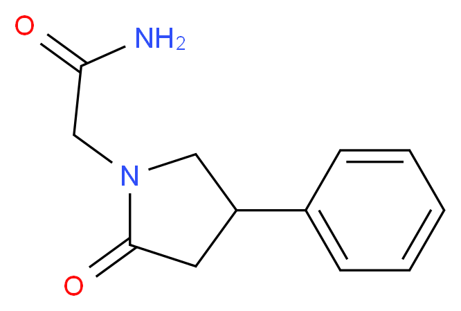 4-Phenyl-2-pyrrolidone-1-acetamide_分子结构_CAS_77472-70-9)